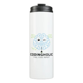 Codingholic Developer Fuel Your Brain Thermosbeker
