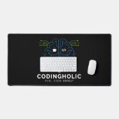 Codingholic Tech Brain Dark Programmer & Coders (Clavier et souris)