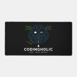 Codingholic Tech Brain Donkere programmeur en code Bureaumat