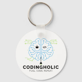 Codingholic Tech Brain Programmer  Sleutelhanger
