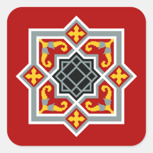 Codonoctagonpatroon Vierkante Sticker