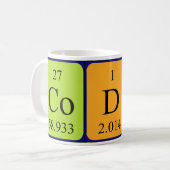 Cody nom de table périodique mug (Devant gauche)