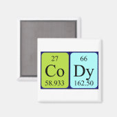 Cody periodieke table name magnet magneet (Voorkant / Achterkant)