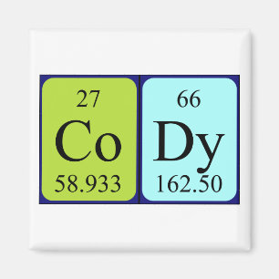 Cody periodieke table name magnet magneet