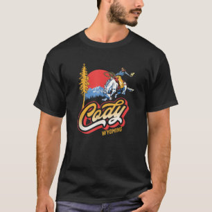 Cody Wyoming Rodeo Cowboy Bronco Retro 80s T-shirt