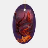 Cody's Lava Dragon Keramisch Ornament (Rechts)