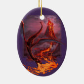 Cody's Lava Dragon Keramisch Ornament (Achterkant)