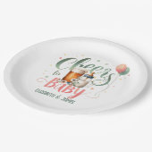 COED Baby Brouwt Bieren Flessen Proost op Baby Papieren Bordje (Gekanteld)