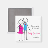 Coed Baby shower magneet gunsten (Voorkant / Achterkant)