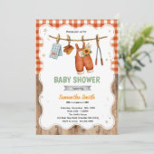 Coed BBQ Baby Shower invitation (Debout devant)
