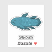 Coelacanth- Levende fossiele vis vinyl Sticker (Vel)