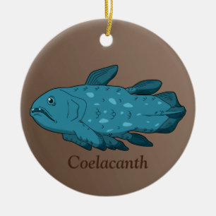 Coelacanth - Oude vis Keramisch Ornament