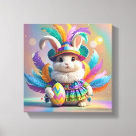 Coelho carnavalesco canvas afdruk