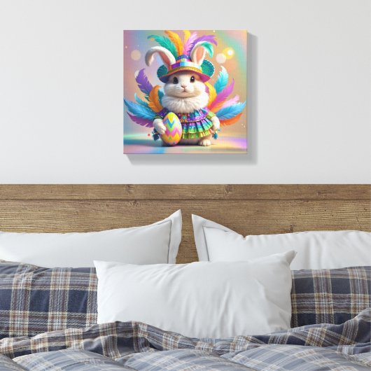 Coelho carnavalesco canvas afdruk (Insitu (Slaapkamer))