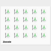 Coeliakie bloemenlint 3 ronde sticker (Vel)