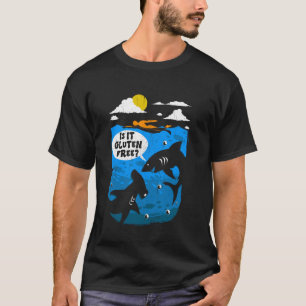 Coeliakie is het glutenvrije grappige haaienzuivel t-shirt