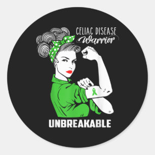 Coeliakie Warrior Onbreekbaar Shirt Bewustzijn Ronde Sticker