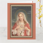 Coeur 0034 impeccable de carte de voeux de Vierge (Fleur jaune)