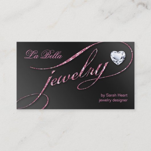 Coeur 2 de rose de noir de carte de visite de (Devant)