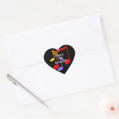 Cœur 70th Birthday Music Notes Heart Sticker (Enveloppe)