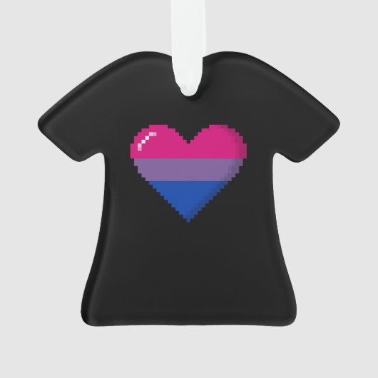 Coeur à 8 bits de pixel de fierté bisexuelle (dos)