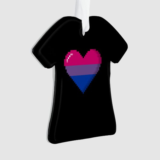 Coeur à 8 bits de pixel de fierté bisexuelle (devant)