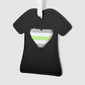 Coeur à 8 bits de pixel de fierté d'Agender (devant)