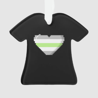 Coeur à 8 bits de pixel de fierté d'Agender