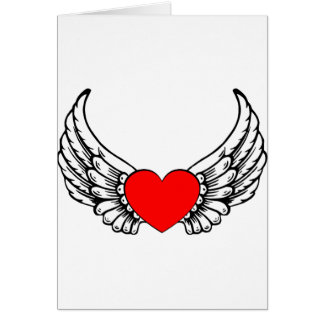 Coeur à ailes rouges