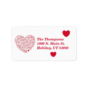 Coeur à mon âme Envoyer par la poste Étiquettes