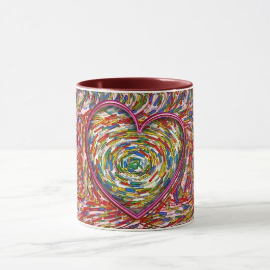 Coeur Abstrait arroses Amour Mug (Centre)