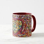Coeur Abstrait arroses Amour Mug (Devant droit)