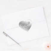 Cœur Aimer Références Sticker Bijoux Coeur Argent (Enveloppe)
