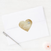 Cœur Aimer Références Sticker Bijoux Coeur Or (Enveloppe)