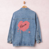 Coeur "Amore" Grunge Denim Veste (Hangar)