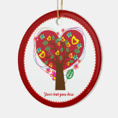 Coeur amour arbre Saint Valentin ornement personna (Gauche)
