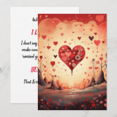 Cœur Amour : Quand je te dis - Carte de Saint-Vale (Devant / Derrière)