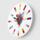 Coeur anatomique grande horloge & pilules grande h (Angle)