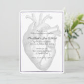 Coeur anatomique Invitations de mariage gothique (Debout devant)