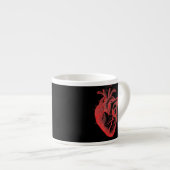Coeur anatomique rouge et noir Espresso Mug        (Devant droit)