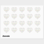 Cœur Août, 20 Anniversaire Sticker (Feuille)