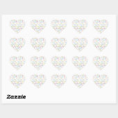 Cœur Août, 25 Anniversaire Sticker (Feuille)