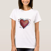 Coeur aquarelle Art T-shirt femme (Devant)