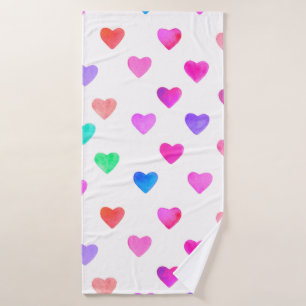 coeur aquarelle peint à la main motif Valentine's