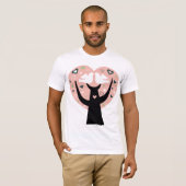 Coeur Arbre Avec Deux Oiseaux Mens T-Shirt (Devant entier)