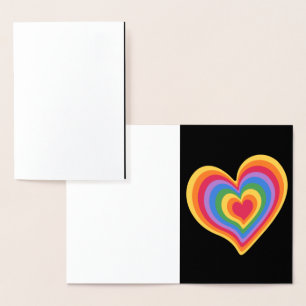 Coeur arc en ciel. Carte d'amour gay Pride