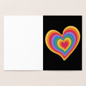 Coeur arc en ciel. Carte d'amour gay Pride (Intérieur)