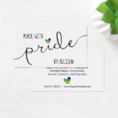 Cœur Arc-en-ciel Fabriqué avec fierté Étiquette ca (Bureau)