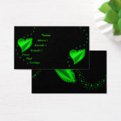 Coeur arc-en-ciel vert avec étoiles sur noir (Bureau)