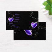 Coeur arc-en-ciel violet avec étoiles sur noir (Bureau)